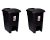 Aristo Plastic Biomedical Waste dustbin with Step-On Pedal 12 LTR (BLACK & BLACK) Combo
