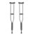 Vissco Astra Under Arm Crutches Aluminium, Crutches for those Physically Chalenged With Adjustable Elbow Support, PVC grip Handle, Light Weight & Height Adjustable, Walking Stick (1 Pair) – XL (Grey)