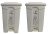 Cello Strong Plastic Step-On Pedal Garbage Dustbin 60 Ltr White & White (COMBO)