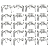 Go Hooked Flower Pot Stand for Balcony | Gamla Stand | Plant Stand for Indoor Living Room | Planter Stand (Black, Pack of 20)