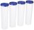 Amazon Brand – Solimo Plastic Slim Storage Container,Set of 4(1100 Ml Each),Blue