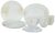 Larah by Borosil Ingot Fluted Series Opalware Dinner Set | 23 Pieces for Family of 6 | Microwave & Dishwasher Safe | Bone-Ash Free | Crockery Set for Dining & Gifting | Plates & Bowls | White
