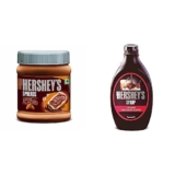 Hershey’s Spreads Cocoa with Almond, 350g & HERSHEY’S Chocolate Flavored Syrup | Delicious Chocolate Flavor | 623 g Bottle