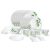 Larah by Borosil Bamboo Leaves Fluted Series Opalware Dinner Set | 40 Pieces for Family of 6 | Microwave & Dishwasher Safe | Bone-Ash Free | Crockery Set for Dining & Gifting | Plates & Bowls | White