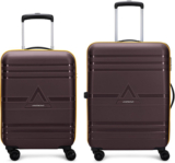 ARISTOCRAT Airstop Pro 2 (Small 55cm Medium 65cm) Suitcase Cabin & Check-in Set 4 Wheels – 25 Inch