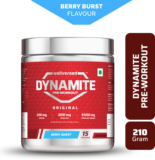 Wellversed Dynamite Pre-Workout (210g, 15 Servings) | Unleash Explosive Energy Pre Workout(210 g, Berry Burst)
