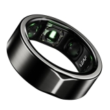 Leaf Halo Smart Ring | Health Tracker | Sleep, Fitness, Stress | Includes 30+ Workout Modes | Battery upto 10 Days | Buy Sizing Kit First | Track Steps, HRV, SPO2 & Periods | Carbon Black – Size 7