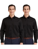 Amazon Brand – Symbol Men’s Solid Regular Formal Shirt (Pack of 2) (SS20-SYM-FS-01_EPP-1B_Black 40)