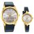 Sonata Quartz Analog Silver Dial Leather Strap Watch for Couple-NS7712587040YL01P