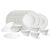Larah by Borosil Ora Gold Fluted Series Opalware Dinner Set | 23 Pieces for Family of 6 | Microwave & Dishwasher Safe | Bone-Ash Free | Crockery Set for Dining & Gifting | Plates & Bowls | White