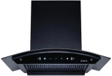 Elica 60cm 1500 m3/hr Filterless Autoclean Kitchen Chimney with 15 Years Motor Warranty & 5 Years Comprehensive (CURVE FL 600 HAC LTW MS NERO), Black