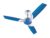 Bajaj Harrier NXG EE 1200MM 1 Star Rated Ceiling Fans For Home | BEE Stars Rated Energy Efficient Ceiling Fan | Rust Free Coating For Long Life | High Air Delivery | 2-Yrs Warranty 【Electric Blue】