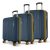 Safari Genius Alley Set of 3 (Cabin+ Medium + Large) Trolley Bags Hard Case Polypropylene, 4 Wheels, 360 Degree Wheeling Luggage, Travel Bag, Suitcase for Travel, Trolley Bags for Travel, Navy