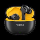 realme Buds T110 (RMA2306) with AI ENC for calls, 38 hours of Playback and Deep Bass Bluetooth(Punk Black, True Wireless)
