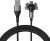 boAt 2-in-1 Cable 3 A 1.5 m Micro-Axis(Compatible with Mobile, Laptop, Tablet, Black, Grey, USB Type A To USB Type C)
