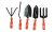 Visko Tools 601 5 Piece Garden Tool Kit (Orange & Black)