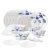 Larah by Borosil 47 Pc Morning Glory Opalware Dinner Set for Family of 8, Microwave & Dishwasher Safe Silk Series Crockery for Dining & Gifting, Bone Ash Free Plates & Bowls