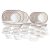 Larah by Borosil Elega Fluted Series Opalware Dinner Set | 66 Pieces for Family of 6 | Microwave & Dishwasher Safe | Bone-Ash Free | Crockery Set for Dining & Gifting | Plates & Bowls | White