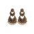 MUMMACARE Traditional Chandbali Earrings, Antique Gold and Oxidised Silver, Floral Stud, Pearl Drops, Ethnic Indian Jewellery (Antique Gold)