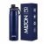 Milton Sparkle 600 Thermosteel Water Bottle with Easy Sip Cap and Handle, 620 ml, Vacuum Insulated Stainless Steel, Hot and Cold, On The Go Bottle for Office College, Blue