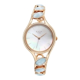 Titan Raga New You Quartz Analog Mother of Pearl Dial Blue Chalcedony Stone Strap Watch for Women-NS95190WM02