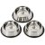 Pets Empire Dog & Cat Bowls Stainless Steel, Pack of 3, Anti-Skid Feeding Bowls for Food & Water, Heavy Duty Metal Pet Bowl, Rust Proof, Dishwasher Safe for Puppies, Cats & Dogs (3, 200, Milliliters)