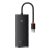 Baseus Lite Series USB Hub, 4-Port USB 3.0, 5Gbps Data Transfer, 25cm Cable, Black