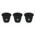 TrustBasket UV Treated Plastic Round Pot (6 Inches) -Black Color – Set of 3 | Heavy Duty Highly Durable Plant containerGamla for Indoor Home Decor & Outdoor Balcony Garden