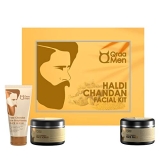 Qraa Men Haldi Chandan Kit For Skin Brightening/Lightening For Oil/Acne/Pimple Control