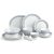 CELLO Aurum Imperial Plus Series Opalware Dinner Set of 33 Pieces for Family of 6 | Bone-Ash Free & Leadfree Opal Glass Microwave & Dishwasher Safe Crockery Plates & Bowls Set for Daily Use & Gifting