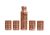 Signoraware Copper Bottle with 4 Glasses (900 Ml Bottle + 4 Glass 275 Ml) (Hammered), Set of 5