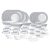 Larah by Borosil Juliet Fluted Series Opalware Dinner Set | 66 Pieces for Family of 6 | Microwave & Dishwasher Safe | Bone-Ash Free | Crockery Set for Dining & Gifting | Plates & Bowls | White