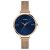 TIMEX Analog Watch for Women with Blue Round Dial & Rose Gold Stainless Steel Bracelet Band Water Resistant Women’s Wrist Watches – TWEL155SMU07