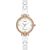 TIMEX Analog Watch for Women with Mother of Pearl White Round Dial & White Ceramic Bracelet Band Water Resistant Women’s Wrist Watches – TWEL15700