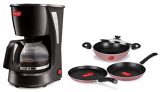 Pigeon Aluminium Non-Stick Cookware Set, Coffee Maker
