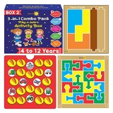 SmartoKids 3-in-1 Puzzle Set for 4-12 Years, Multicolour