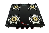 Thermador ISI Certified 8mm Toughened 4 Brass Burner Manual Ignition Open Glass Top Gas Stove